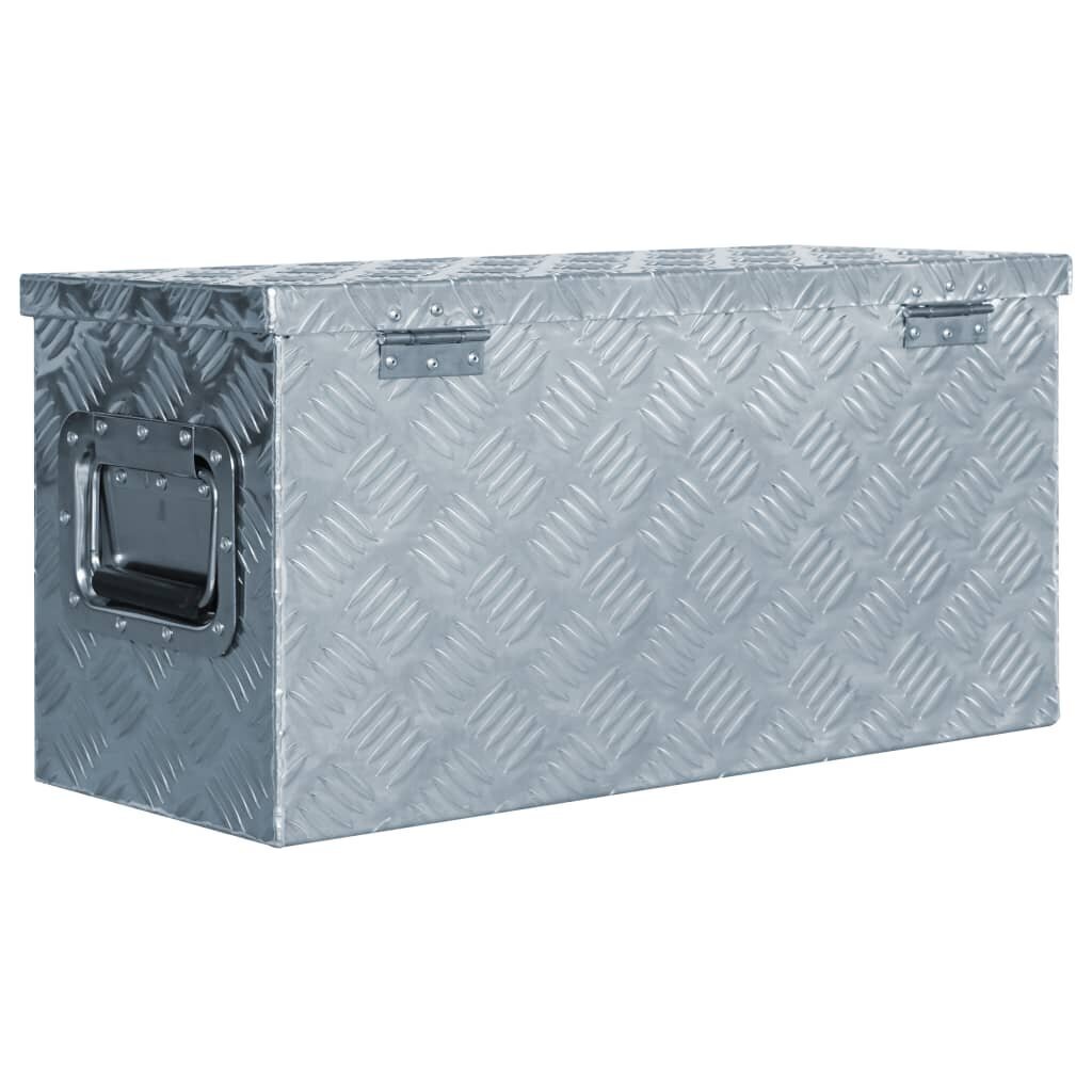 vidaXL alumiiniumist kast 61,5 x 26,5 x 30 cm, hõbedane цена и информация | Tööriistakastid, tööriistahoidjad | kaup24.ee
