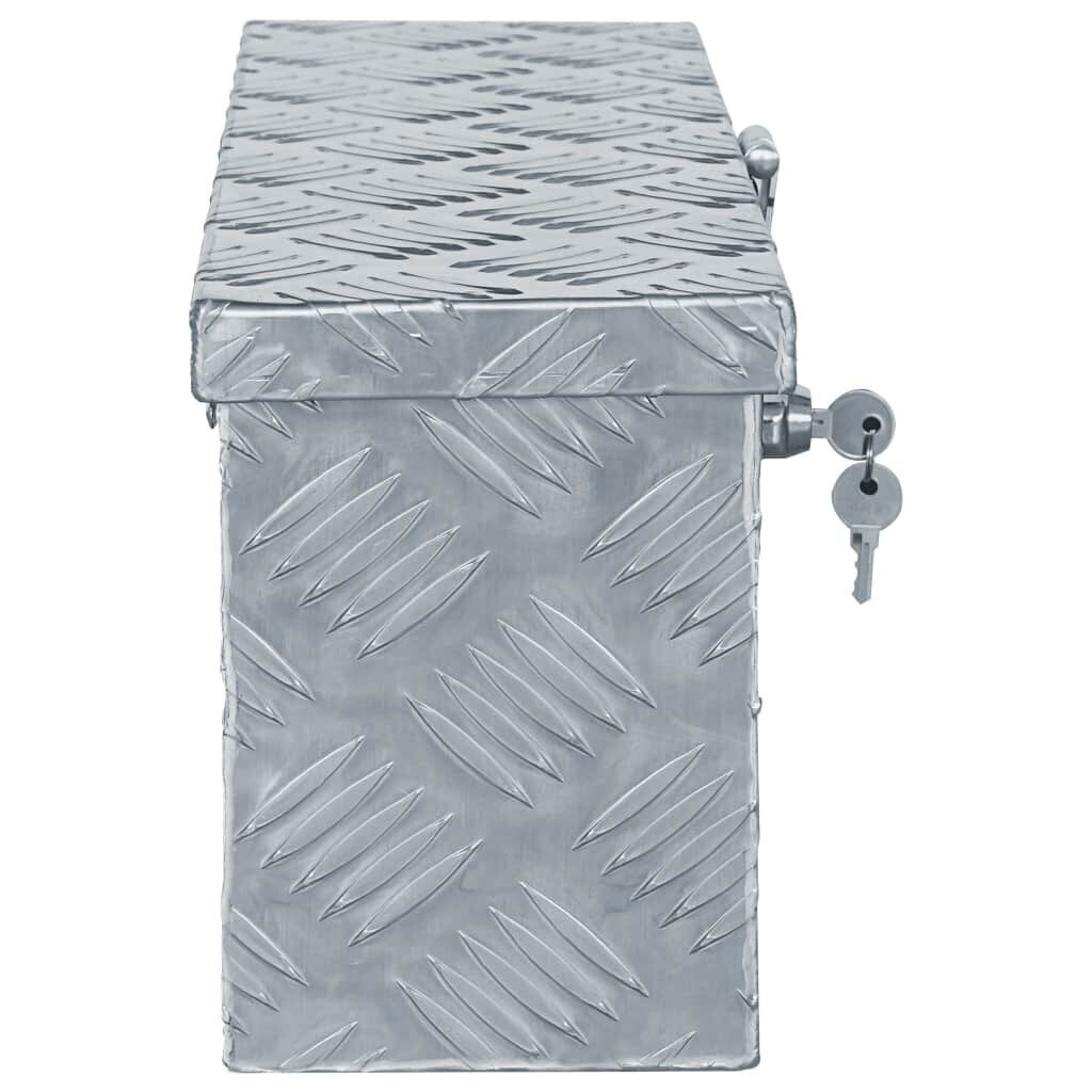 vidaXL alumiiniumist kast 48,5 x 14 x 20 cm, hõbedane цена и информация | Tööriistakastid, tööriistahoidjad | kaup24.ee