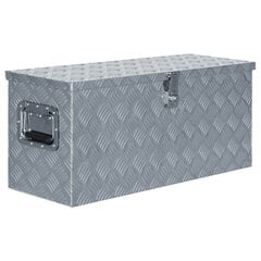 vidaXL alumiiniumist kast 80 x 30 x 35 cm, hõbedane hind ja info | Tööriistakastid, tööriistahoidjad | kaup24.ee