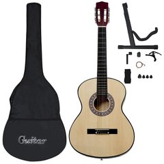 vidaXL 12-osaline klassikalise kitarri komplekt algajatele 4/4 39" цена и информация | Гитары | kaup24.ee