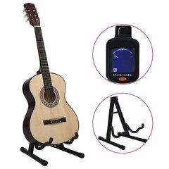vidaXL 12-osaline klassikalise kitarri komplekt algajatele 4/4 39" цена и информация | Гитары | kaup24.ee