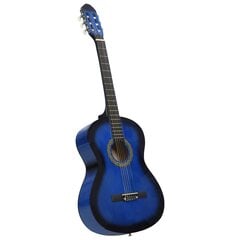 vidaXL klassikaline kitarr algajatele, sinine 4/4 39" Ameerika pärn цена и информация | Гитары | kaup24.ee