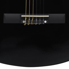 vidaXL klassikaline kitarr algajatele, must 4/4 39" Ameerika pärn цена и информация | Гитары | kaup24.ee