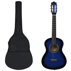 vidaXL 8-osaline kitarrikomplekt algajale, sinine 1/2 34" цена и информация | Гитары | kaup24.ee