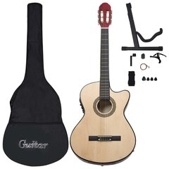 vidaXL 12-osaline Western kitarri komplekt ekvalaiseriga, 6 keelega hind ja info | Kitarrid | kaup24.ee