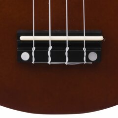 vidaXL sopran ukulele komplekt kotiga lastele tume puit 21" цена и информация | Гитары | kaup24.ee
