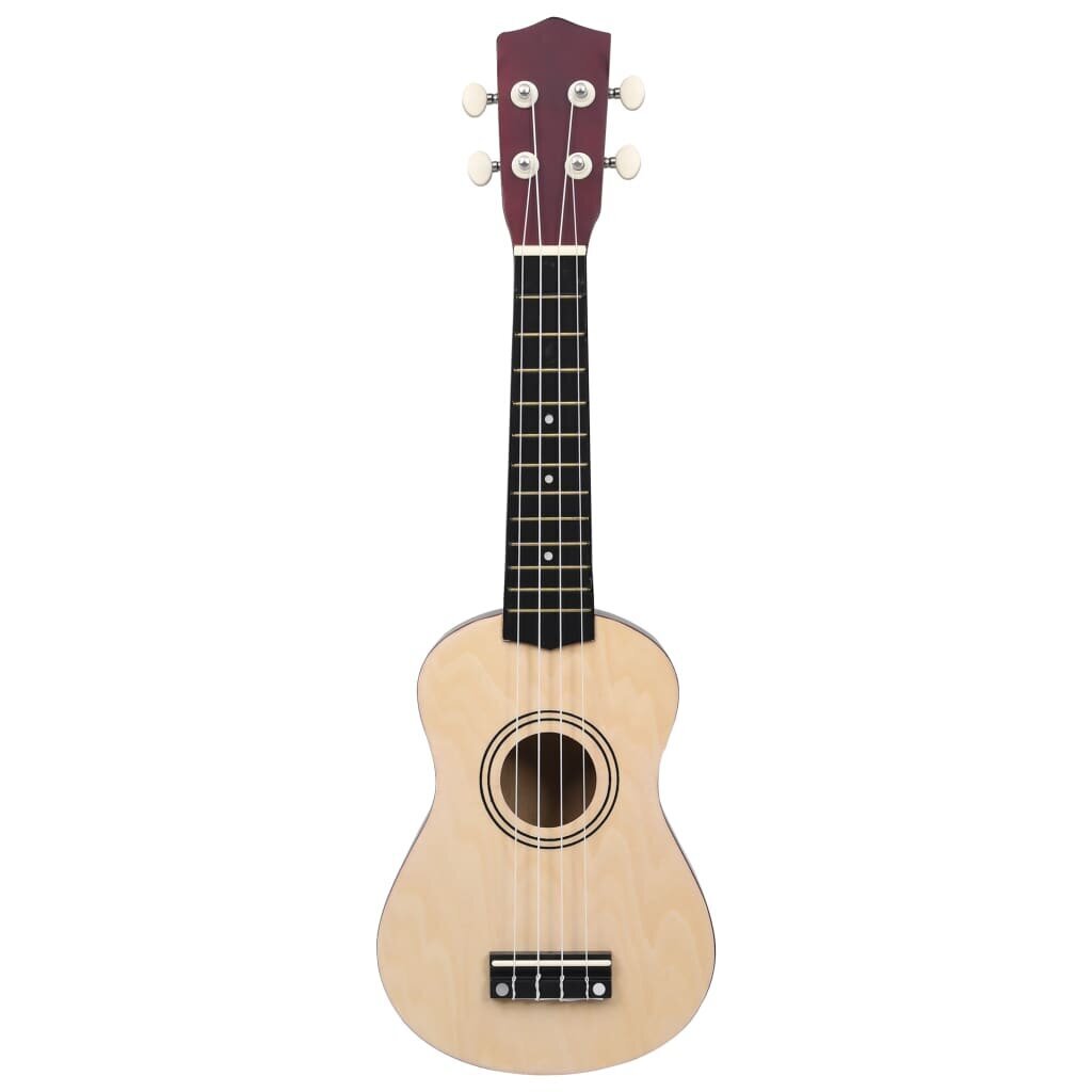 vidaXL sopran ukulele komplekt kotiga lastele hele puit 21" hind ja info | Kitarrid | kaup24.ee
