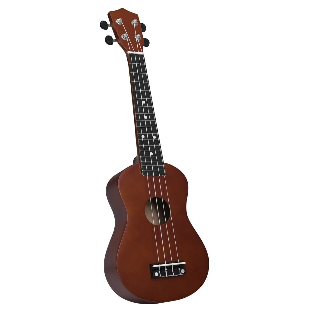 vidaXL sopran ukulele komplekt kotiga lastele tume puit 23" hind ja info | Kitarrid | kaup24.ee