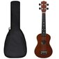 vidaXL sopran ukulele komplekt kotiga lastele tume puit 23" hind ja info | Kitarrid | kaup24.ee