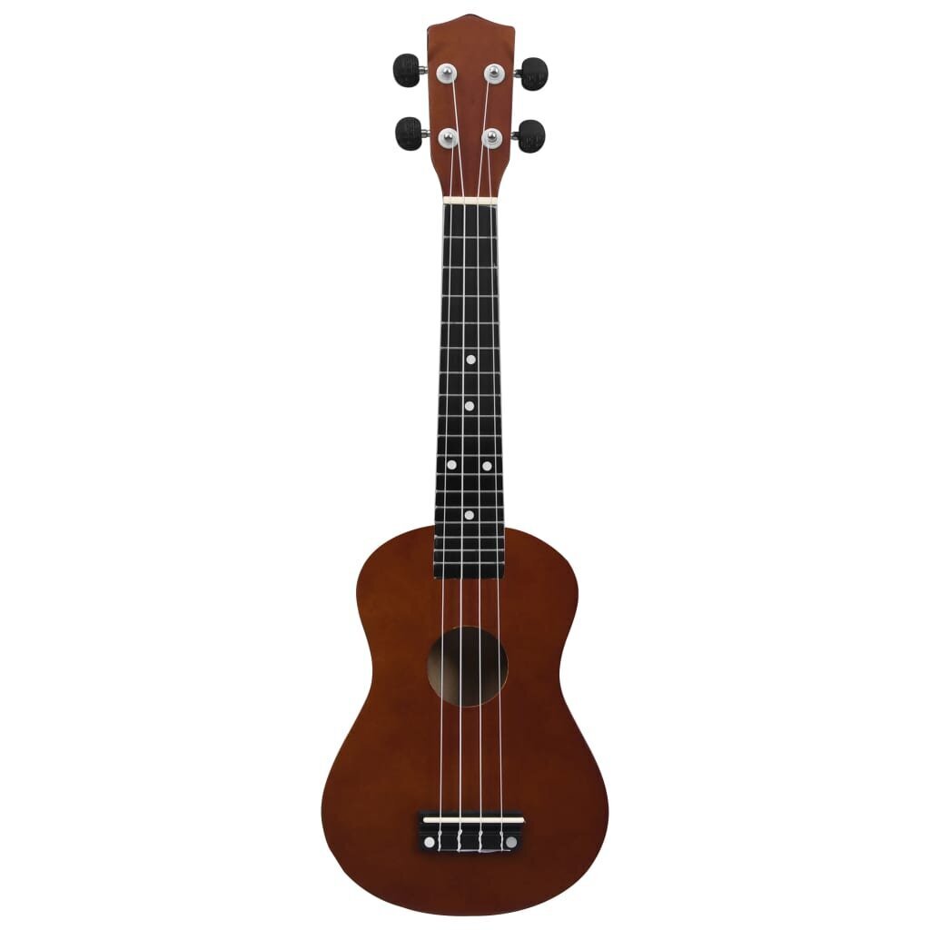 vidaXL sopran ukulele komplekt kotiga lastele tume puit 23" hind ja info | Kitarrid | kaup24.ee