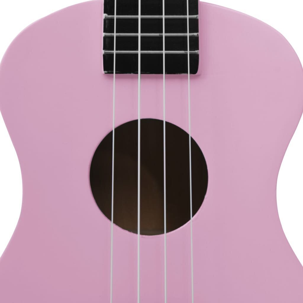 vidaXL sopran ukulele komplekt kotiga lastele roosa 23" hind ja info | Kitarrid | kaup24.ee