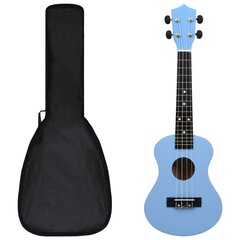 vidaXL sopran ukulele komplekt kotiga lastele sinine 23" hind ja info | Kitarrid | kaup24.ee