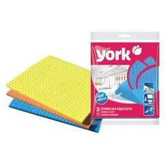 Puhastuslapid York 3 tk, kollane/oranž/sinine hind ja info | York Kodutarbed | kaup24.ee