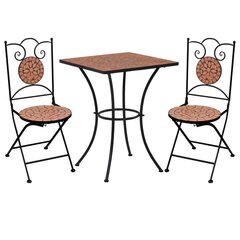 Комплект из стола и стульев Bistro, мозаика терракотового цвета цена и информация | Комплекты уличной мебели | kaup24.ee