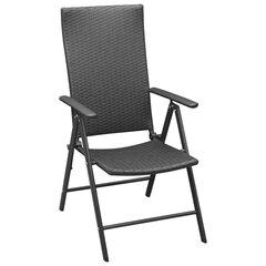 Садовые стулья, 4 шт., черные цена и информация | Садовые стулья, кресла, пуфы | kaup24.ee