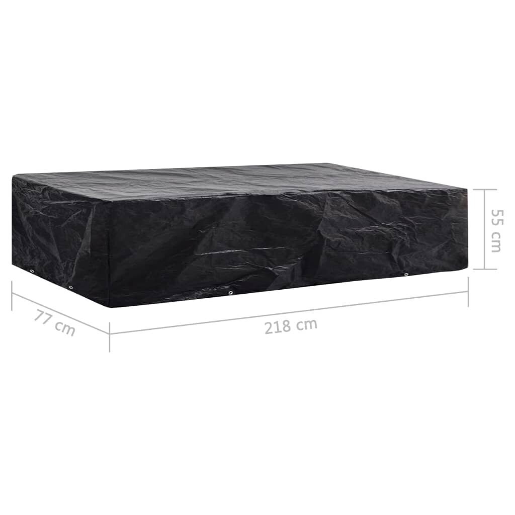 vidaXL päikesevarju kate 2 tk 8 kinnitusavaga, 218 x 77 x 55 cm hind ja info | Toolipadjad ja -katted | kaup24.ee