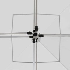 vidaXL kokkupandav peotelk seintega, alumiinium, 3 x 3 m, valge цена и информация | Беседки, навесы, тенты | kaup24.ee