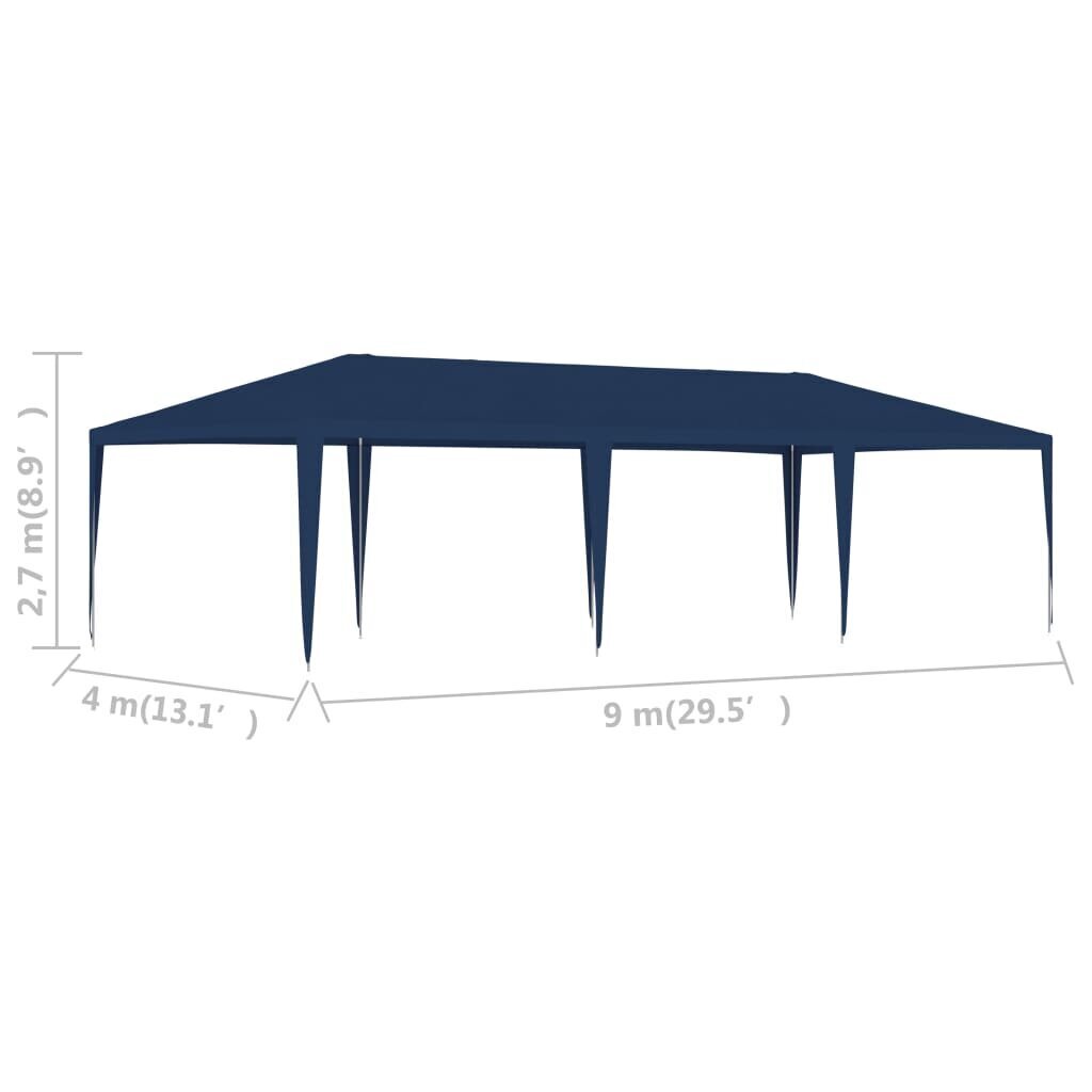 vidaXL peotelk 4 x 9 m, sinine hind ja info | Varikatused ja aiapaviljonid | kaup24.ee