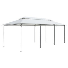 vidaXL varikatus, 600 x 298 x 270 cm, valge, 180 g/m² hind ja info | Varikatused ja aiapaviljonid | kaup24.ee