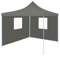 vidaXL kokkupandav pop-up peotelk 2 külgseinaga 291 x 291 x 315 cm antratsiithall hind ja info | Varikatused ja aiapaviljonid | kaup24.ee