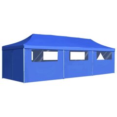 vidaXL kokkupandav pop-up peotelk 8 külgseinaga, 870 x 291 x 315 cm, sinine цена и информация | Беседки, навесы, тенты | kaup24.ee