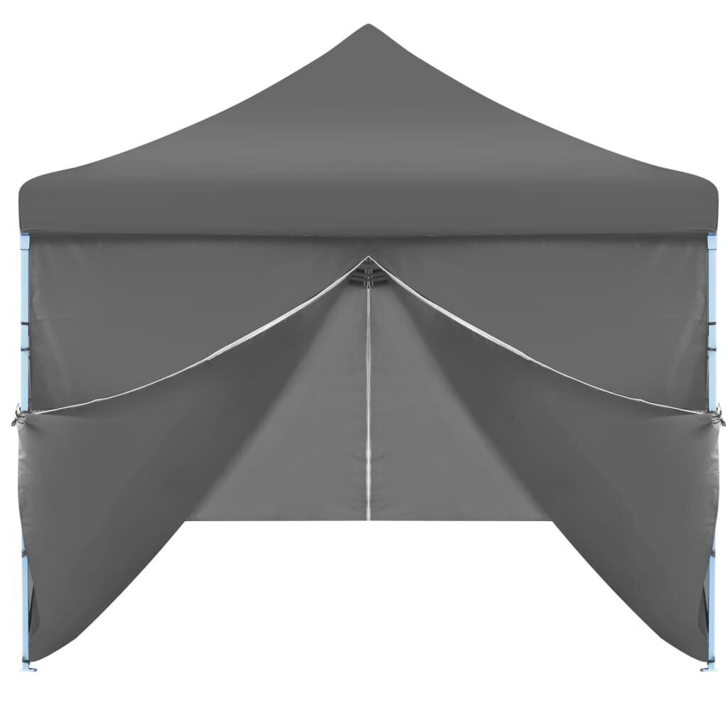 vidaXL kokkupandav pop-up peotelk 8 külgseinaga 870 x 291 x 315 cm antratsiithall цена и информация | Varikatused ja aiapaviljonid | kaup24.ee