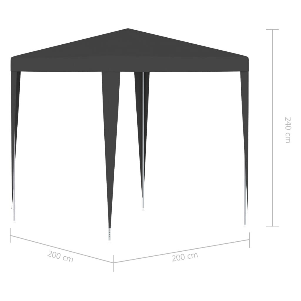 vidaXL professionaalne peotelk, 2 x 2 m, antratsiithall hind ja info | Varikatused ja aiapaviljonid | kaup24.ee