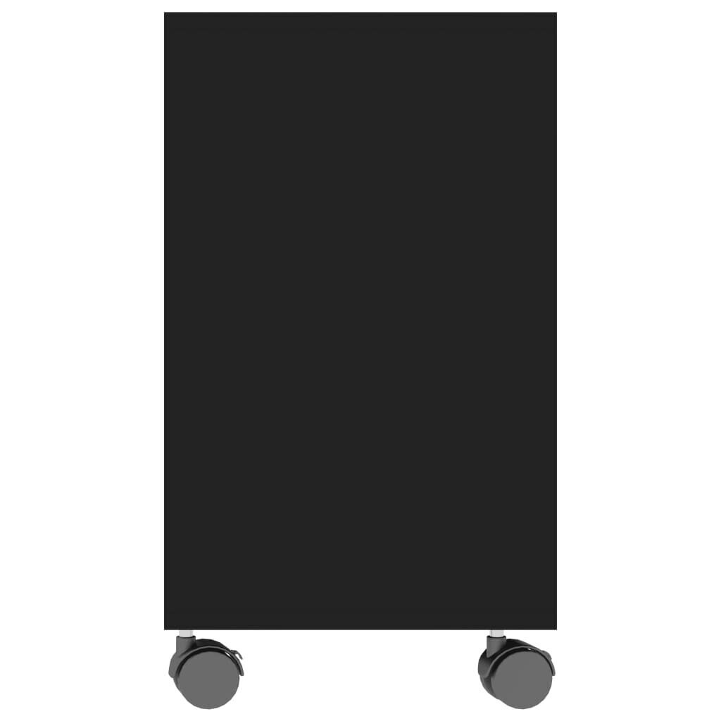 vidaXL lisalaud, must, 70 x 35 x 55 cm puitlaastplaat hind ja info | Diivanilauad | kaup24.ee