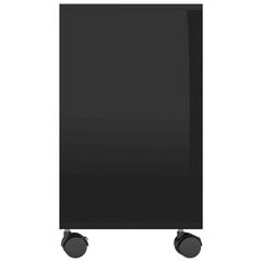 vidaXL lisalaud, kõrgläikega, must, 70 x 35 x 55 cm puitlaastplaat hind ja info | Diivanilauad | kaup24.ee