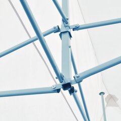 vidaXL kokkupandav pop-up peotelk külgseintega, 291 x 580 x 315 cm, teras, valge hind ja info | Varikatused ja aiapaviljonid | kaup24.ee