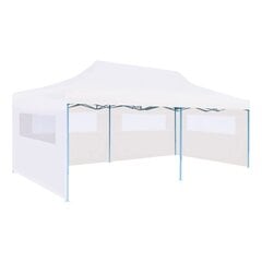 vidaXL kokkupandav pop-up peotelk külgseintega, 291 x 580 x 315 cm, teras, valge цена и информация | Беседки, навесы, тенты | kaup24.ee