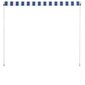 vidaXL kokkupandav varikatus, 150 x 150 cm, sinine ja valge цена и информация | Päikesevarjud, markiisid ja alused | kaup24.ee