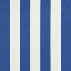 vidaXL kokkupandav varikatus, 400 x 150 cm, sinine ja valge hind ja info | Päikesevarjud, markiisid ja alused | kaup24.ee