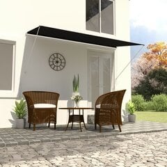 vidaXL sissetõmmatav varikatus, 250 x 150 cm, antratsiit цена и информация | Зонты, маркизы, стойки | kaup24.ee