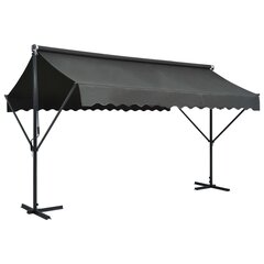 vidaXL iseseisev varikatus 400 x 300 cm, antratsiithall цена и информация | Зонты, маркизы, стойки | kaup24.ee