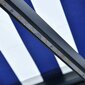 vidaXL varikatus, tuuleandur ja LED, 400 x 300 cm, sinine ja valge hind ja info | Päikesevarjud, markiisid ja alused | kaup24.ee