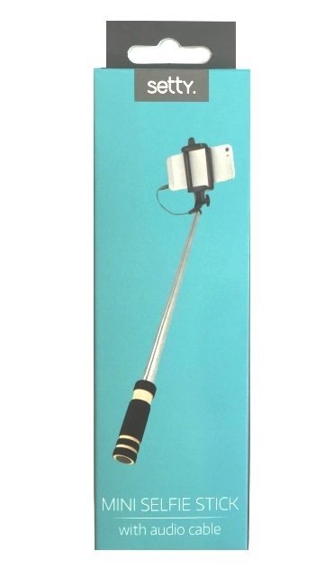 Selfie Stick Setty Mini 3,5 mm helipistiku nupuga цена и информация | Selfie sticks | kaup24.ee