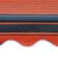 vidaXL sissetõmmatav varikatus tuuleandur, LED 300x250 cm oranž+pruun hind ja info | Päikesevarjud, markiisid ja alused | kaup24.ee