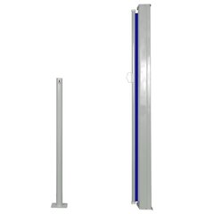 vidaXL lahtitõmmatav külgsein, 120 x 300 cm, sinine hind ja info | Päikesevarjud, markiisid ja alused | kaup24.ee