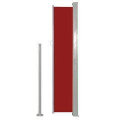 vidaXL lahtitõmmatav külgsein, 160 x 500 cm, punane hind ja info | Päikesevarjud, markiisid ja alused | kaup24.ee