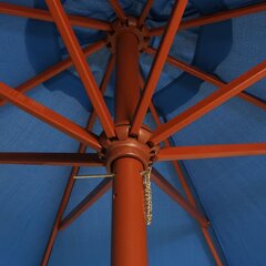 vidaXL päikesevari puust postiga 300 x 258 cm, sinine цена и информация | Зонты, маркизы, стойки | kaup24.ee