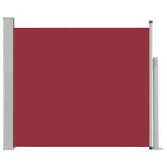 vidaXL lahtitõmmatav terrassi külgsein, 100 x 300 cm, punane цена и информация | Зонты, маркизы, стойки | kaup24.ee