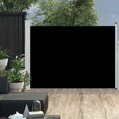 vidaXL lahtitõmmatav terrassi külgsein, 100 x 500 cm, must цена и информация | Зонты, маркизы, стойки | kaup24.ee