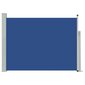 vidaXL lahtitõmmatav terrassi külgsein, 100 x 500 cm, sinine hind ja info | Päikesevarjud, markiisid ja alused | kaup24.ee