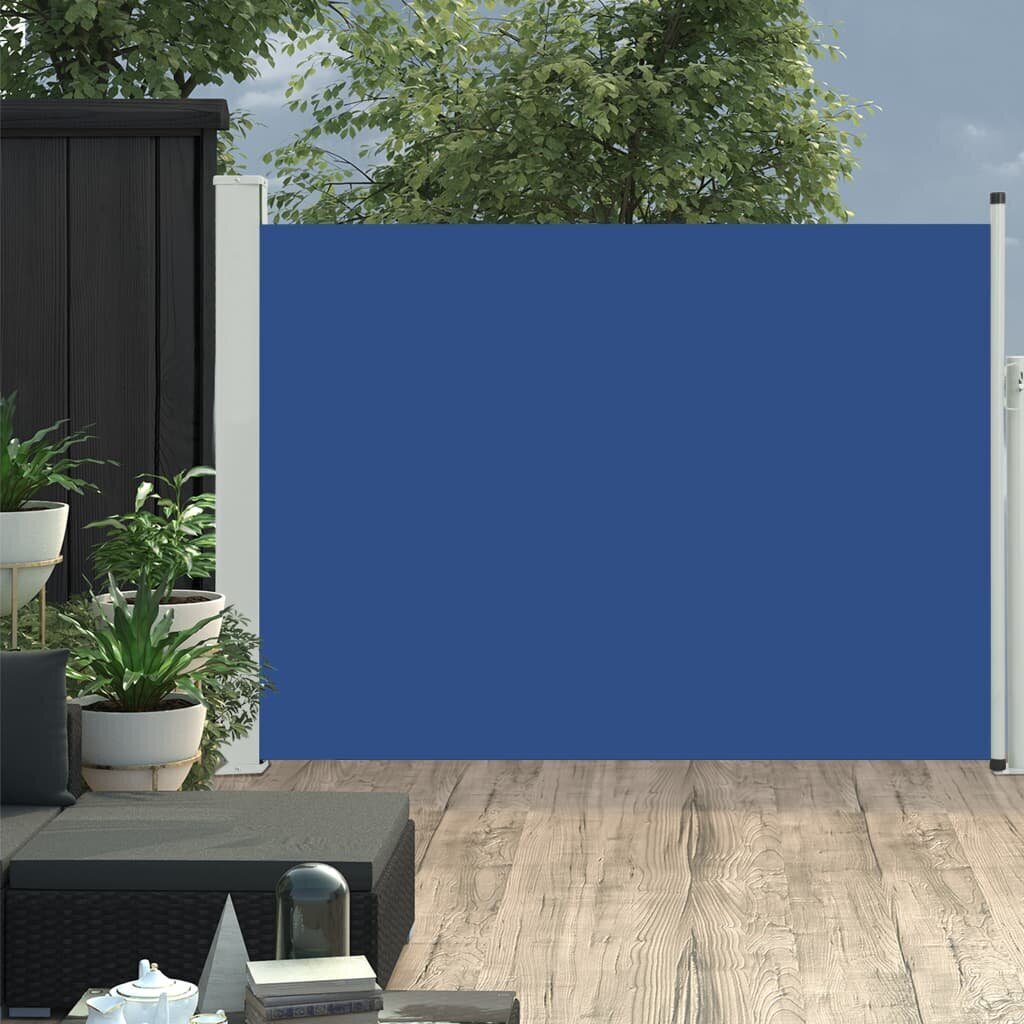 vidaXL lahtitõmmatav terrassi külgsein, 100 x 500 cm, sinine hind ja info | Päikesevarjud, markiisid ja alused | kaup24.ee