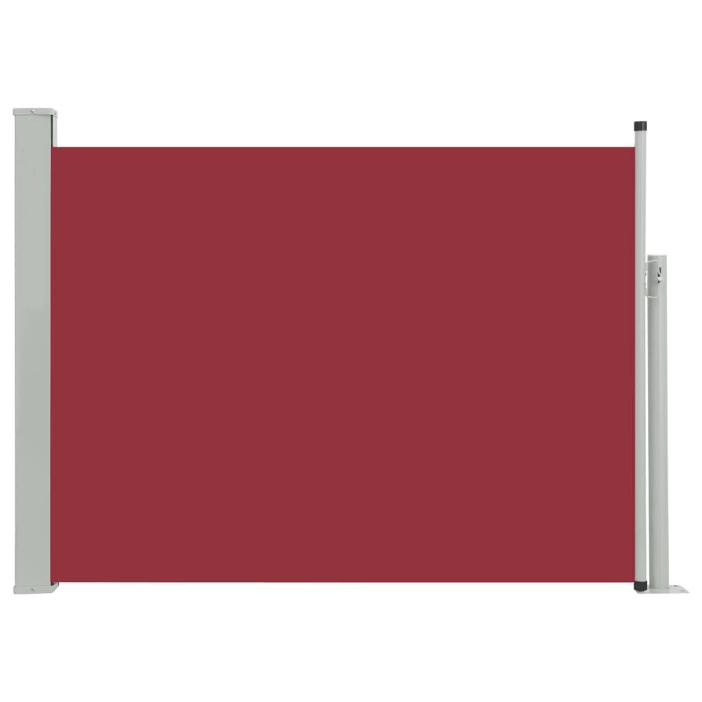 vidaXL lahtitõmmatav terrassi külgsein, 100 x 500 cm, punane цена и информация | Päikesevarjud, markiisid ja alused | kaup24.ee