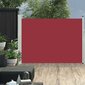 vidaXL lahtitõmmatav terrassi külgsein, 100 x 500 cm, punane цена и информация | Päikesevarjud, markiisid ja alused | kaup24.ee
