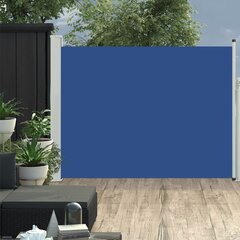 vidaXL lahtitõmmatav terrassi külgsein, 140 x 500 cm, sinine цена и информация | Зонты, маркизы, стойки | kaup24.ee