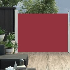 vidaXL lahtitõmmatav terrassi külgsein, 140 x 500 cm, punane цена и информация | Зонты, маркизы, стойки | kaup24.ee