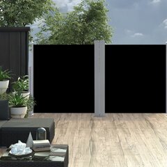 vidaXL lahtitõmmatav külgsein, must, 120 x 600 cm цена и информация | Зонты, маркизы, стойки | kaup24.ee